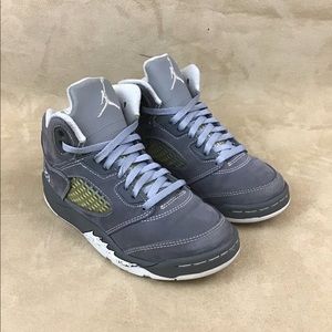 Jordan Wolf Gray 5s Child Size 13.5